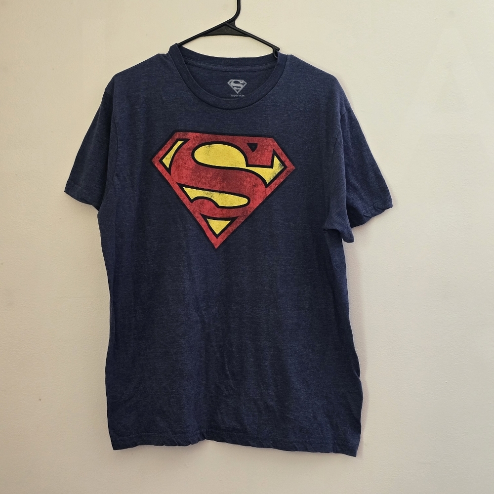 DC Comics Superman Navy Women's Large T-Shirt